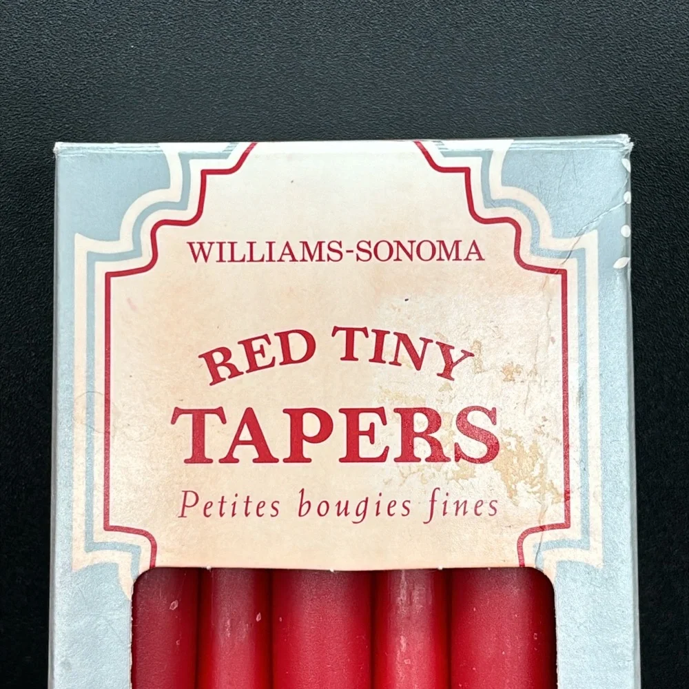 Williams-Sonoma Solid Glass Santa Set of 4 Tiny Taper Holders